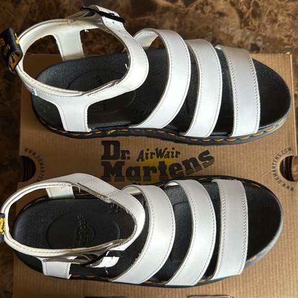 Dr. Martens White and Black Platform Sandals - Picture 7 of 10